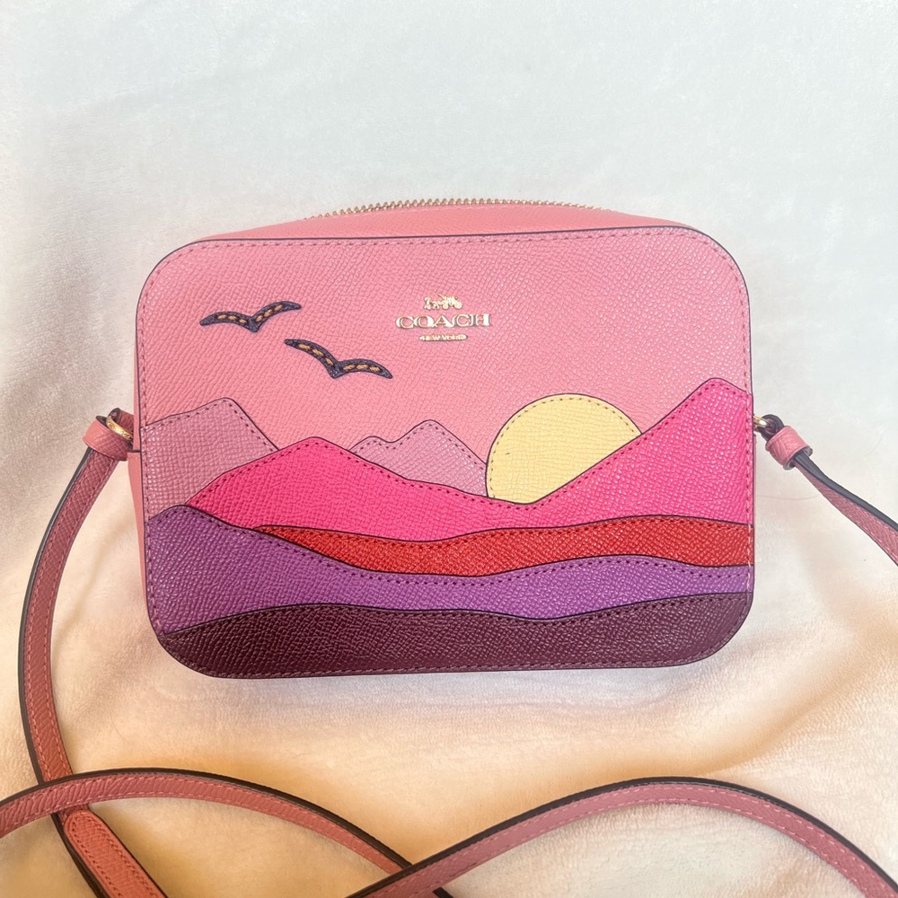 COACH mini camera bag w Mountain Postcard